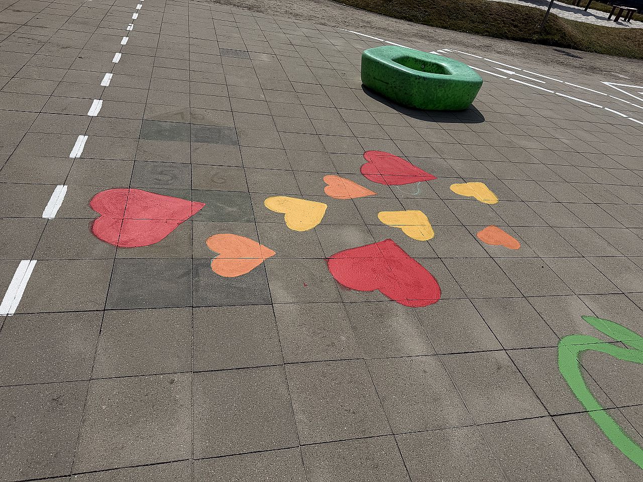 geschilderde speelplaats