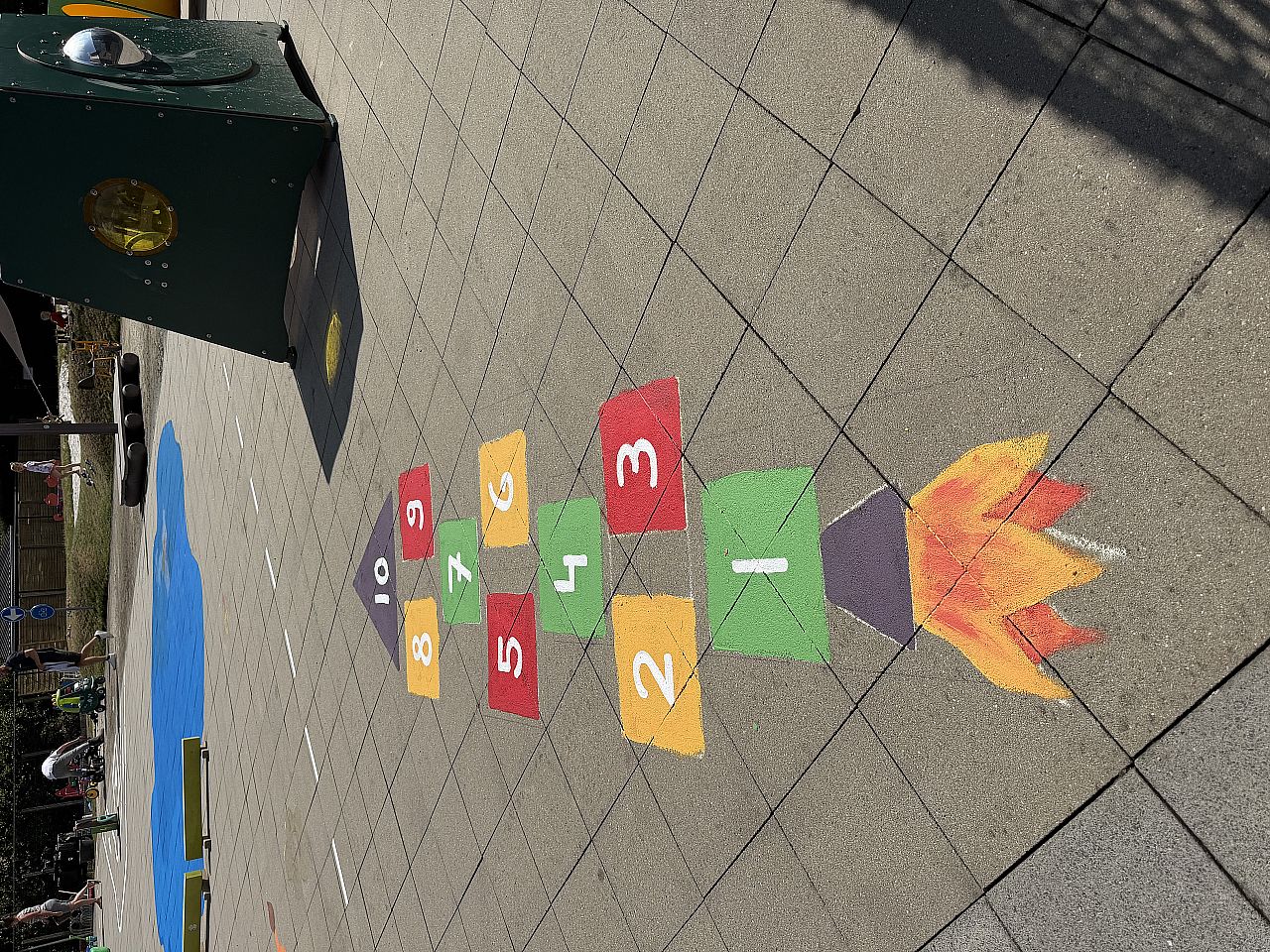 geschilderde speelplaats